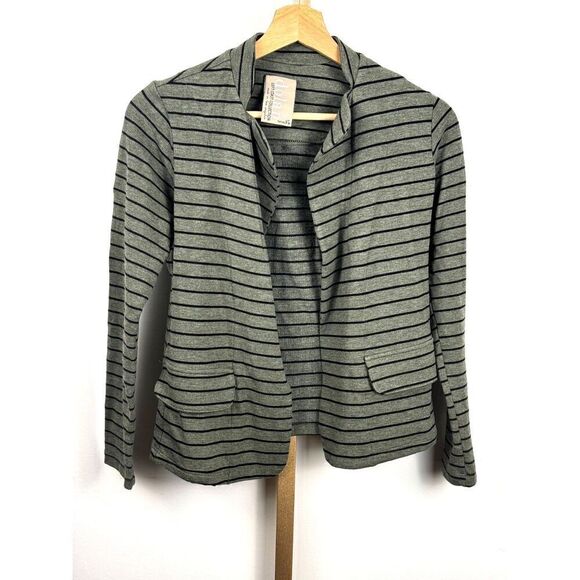 NWOT Anthropologie Dolan Knit Blazer Olive w/ Black Stripes Sz XS PETITE - Picture 1 of 5